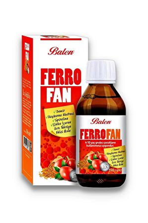 Balen Ferrofan Demir Çinko Kuşburnu Spirulina Ekstresi 3 x 150 ml