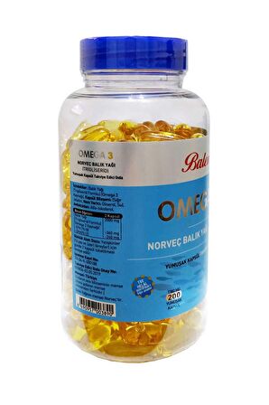 Balen Omega 3 Norveç Balık Yağı 1380 Mg 200 Kapsül x 2 Adet (Trigliserid Form)