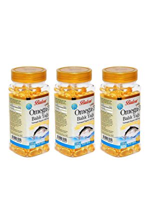 Balen Omega 3 Balık Yağı 1380 mg 100 Yumuşak Kapsül 3 Adet