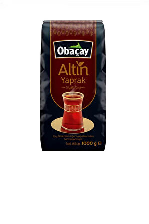 Obaçay Altın Yaprak Siyah Dökme Çay 1000 g.