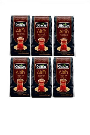Obaçay Altın Yaprak Siyah Çay 1 Kg (6 Adet)