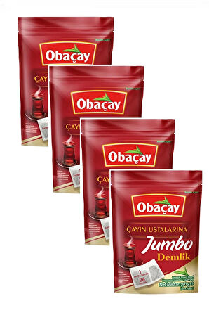 Obaçay Jumbo Demlik Poşet Çay 30 x 25 g. - 4 PAKET