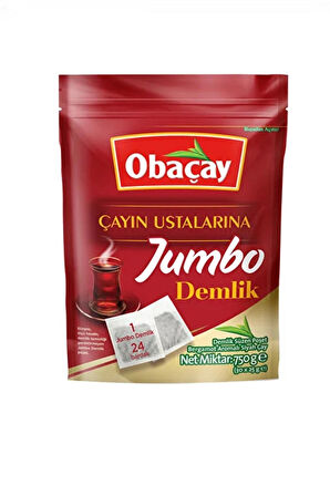 Obaçay Jumbo Demlik Poşet Çay 30 x 25 g. 1 Paket