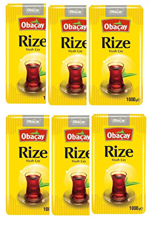 Obaçay Rize Siyah Çay 1 kg x 6 Adet