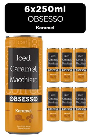 Obsesso Karamelli Soğuk Kahve 250 Ml X 6 Adet