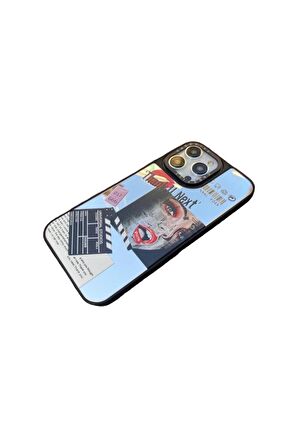 Iphone 13 Uyumlu Aynalı Tasarımlı Kenarları Silikon Baskılı Telefon Kılıfı