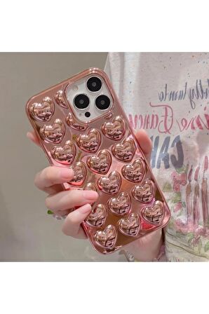 Iphone 15 Pro Max Uyumlu 3D Kare Detaylı Silver Kapak Telefon Kılıfı