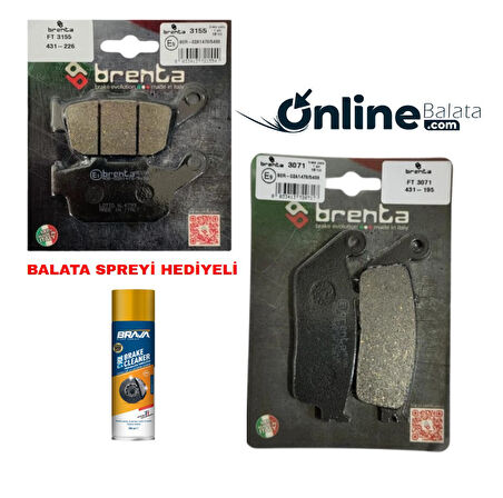 Honda Cbr 250 Brenta Fren Balata Takımı Ön Ve Arka Ob4275