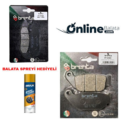 Honda Crf 250 L Brenta Fren Balata Takımı Ön Ve Arka OB4277