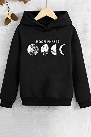 Uyguntarz Çocuk Moon Phases Baskılı Sweatshirt