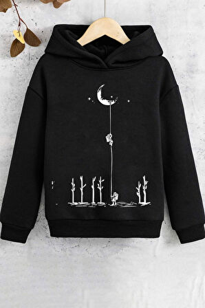 Çocuk Uzay Temalı Baskılı Sweatshirt