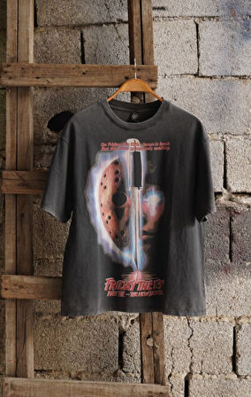 Friday The 13 TH Oversize Yıkamalı T-shirt 