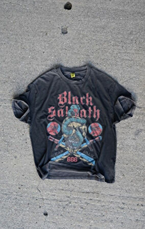 Black Sabbath Born Again Yıkamalı Oversize T-shirt