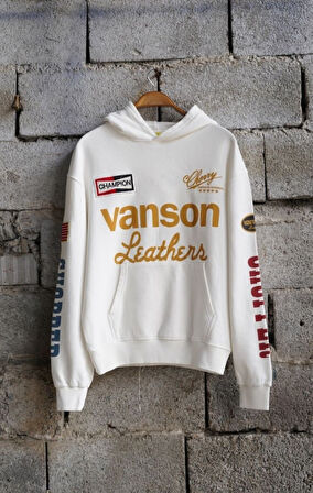 Vanson Chopper Beyaz Sweatshirt