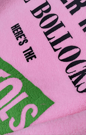 Sex Pistols Baskılı Pembe Polar Kazak 