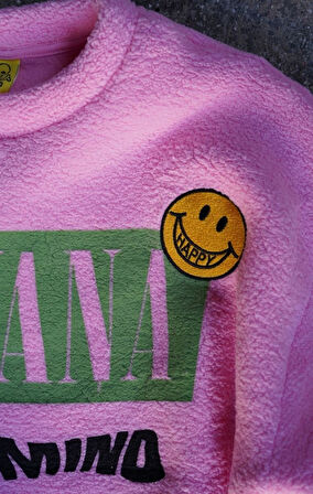 Nirvana Nevermind Pembe Polar Sweatshirt