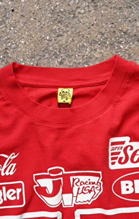 Race Day Honda Baskılı Red Uzun Kol T-shirt