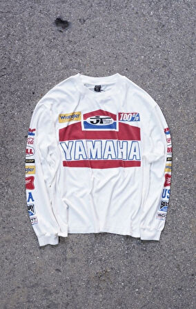 Race Day Yamaha Baskılı Uzun Kol T-shirt