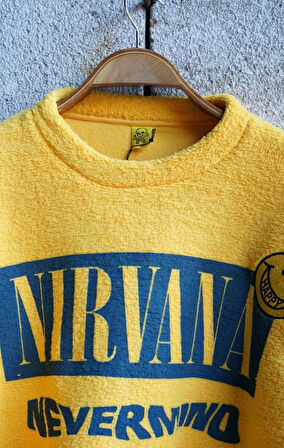 Nirvana Nevermind Sarı Polar Sweatshirt