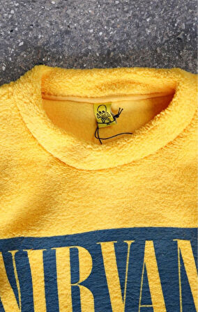 Nirvana Nevermind Sarı Polar Sweatshirt