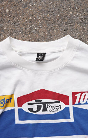 Race Day Honda Baskılı White Uzun Kol T-shirt