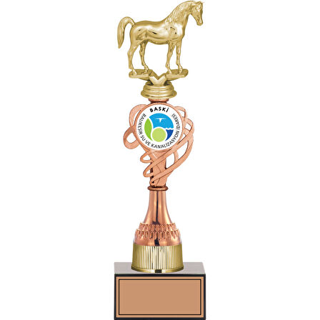 ODAK KUPA - Figürlü Kupalar - At Figürlü Kupalar FG-036 C - 34 cm