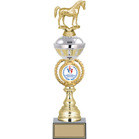 ODAK KUPA - Figürlü Kupalar - At Figürlü Kupalar FG-066 C - 42 cm