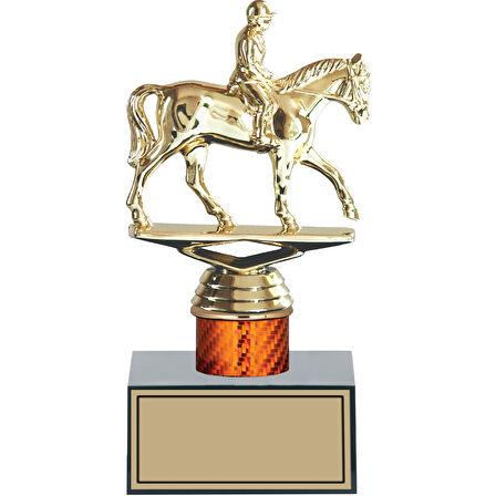 ODAK KUPA - Figürlü Kupalar - At / Binici Figürlü Kupalar FG-003 C - 19 cm