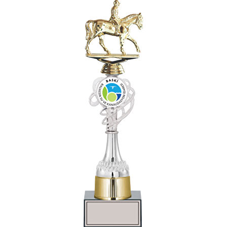 ODAK KUPA - Figürlü Kupalar - At / Binici Figürlü Kupalar FG-036 B - 39 cm