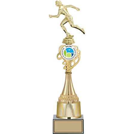 ODAK KUPA - Figürlü Kupalar - Atletizm Kadın Figürlü Kupalar FG-036 A - 44 cm