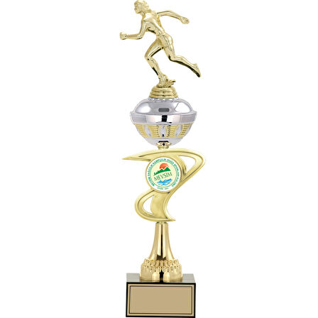 ODAK KUPA - Figürlü Kupalar - Atletizm Kadın Figürlü Kupalar FG-065 B - 47 cm