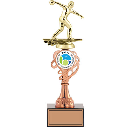 ODAK KUPA - Figürlü Kupalar - Bowling Erkek Figürlü Kupalar FG-034 C - 34 cm