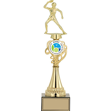 ODAK KUPA - Figürlü Kupalar - Masa Tenisi Kadın Figürlü Kupalar FG-034 A - 37 cm