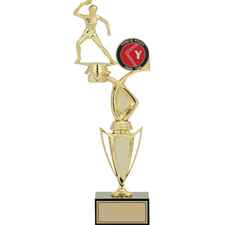 ODAK KUPA - Figürlü Kupalar - Masa Tenisi Kadın Figürlü Kupalar FG-043 C - 39 cm