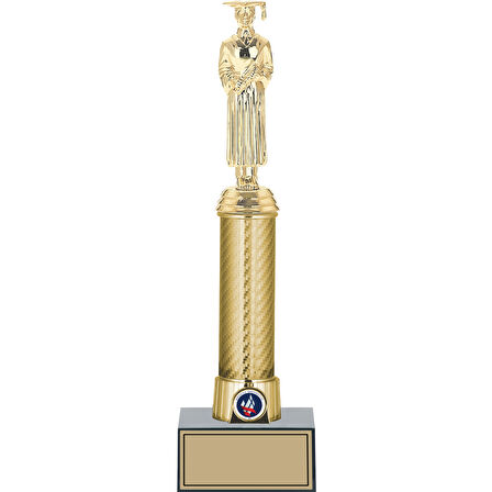 ODAK KUPA - Figürlü Kupalar - Mezuniyet Erkek Figürlü Kupalar FG-008 A - 34 cm