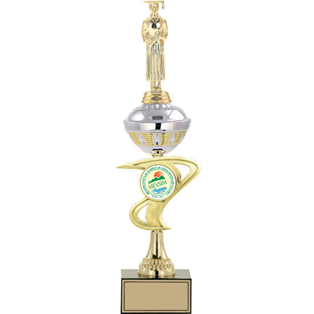 ODAK KUPA - Figürlü Kupalar - Mezuniyet Erkek Figürlü Kupalar FG-065 C - 44 cm