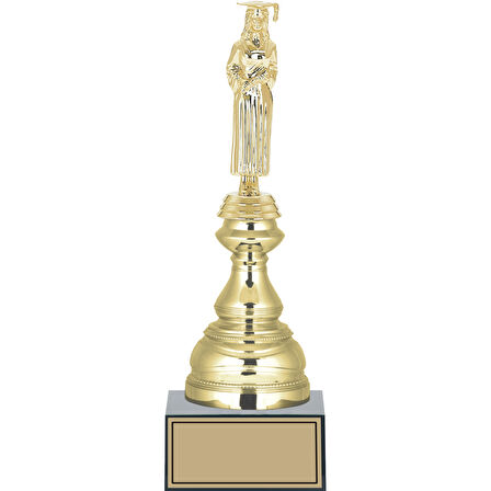 ODAK KUPA - Figürlü Kupalar - Mezuniyet Kadın Figürlü Kupalar FG-023 B - 31 cm