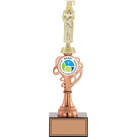 ODAK KUPA - Figürlü Kupalar - Mezuniyet Kadın Figürlü Kupalar FG-034 C - 34 cm