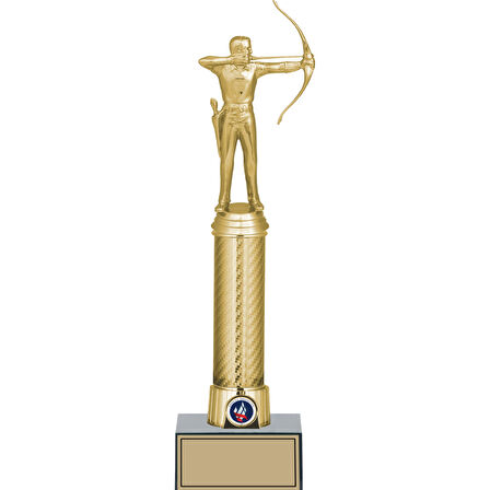 ODAK KUPA - Figürlü Kupalar - Okçu Figürlü Kupalar FG-008 A - 34 cm