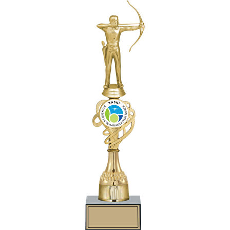 ODAK KUPA - Figürlü Kupalar - Okçu Figürlü Kupalar FG-033 C - 38 cm