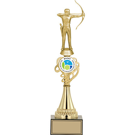 ODAK KUPA - Figürlü Kupalar - Okçu Figürlü Kupalar FG-034 A - 39 cm