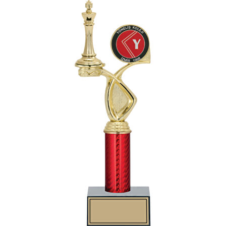 ODAK KUPA - Figürlü Kupalar - Satranç Figürlü Kupalar FG-016 B - 34 cm