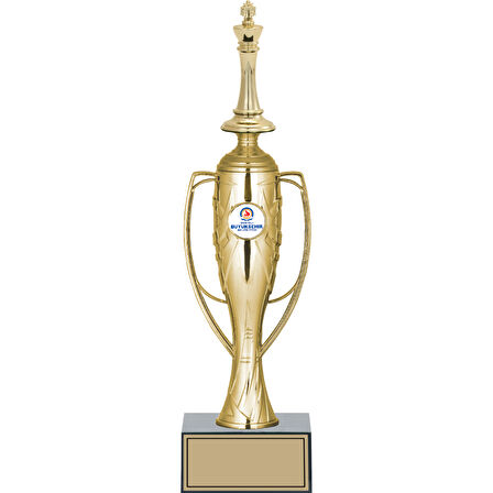 ODAK KUPA - Figürlü Kupalar - Satranç Figürlü Kupalar FG-025 A - 34 cm
