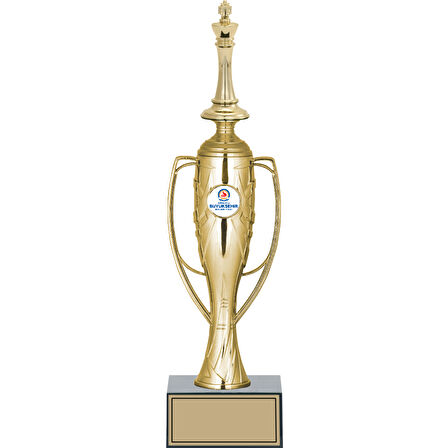 ODAK KUPA - Figürlü Kupalar - Satranç Figürlü Kupalar FG-026 C - 36 cm