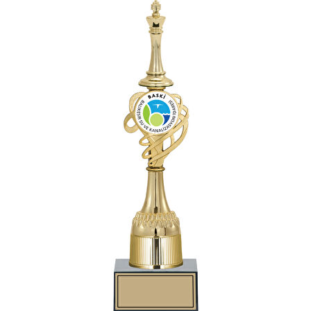 ODAK KUPA - Figürlü Kupalar - Satranç Figürlü Kupalar FG-033 B - 37 cm