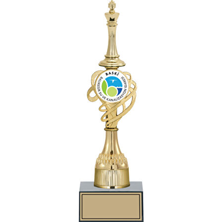 ODAK KUPA - Figürlü Kupalar - Satranç Figürlü Kupalar FG-033 C - 34 cm