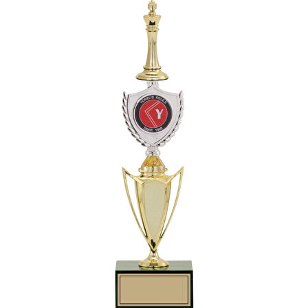 ODAK KUPA - Figürlü Kupalar - Satranç Figürlü Kupalar FG-042 C - 39 cm