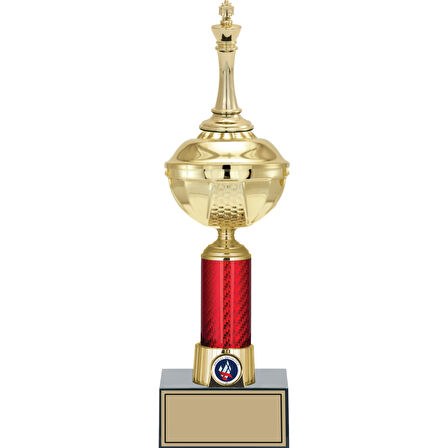 ODAK KUPA - Figürlü Kupalar - Satranç Figürlü Kupalar FG-053 C - 37 cm