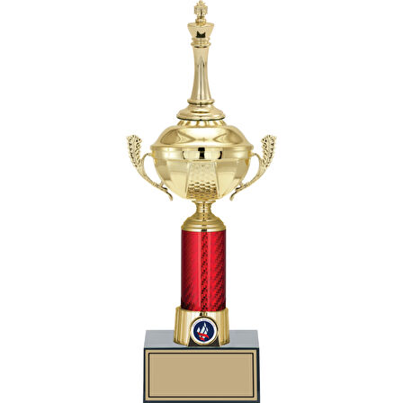 ODAK KUPA - Figürlü Kupalar - Satranç Figürlü Kupalar FG-054 C - 37 cm