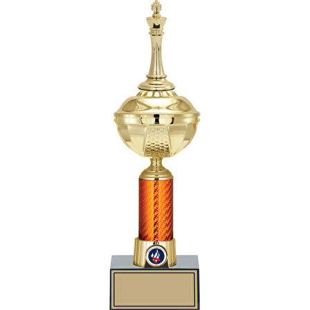 ODAK KUPA - Figürlü Kupalar - Satranç Figürlü Kupalar FG-055 C - 37 cm
